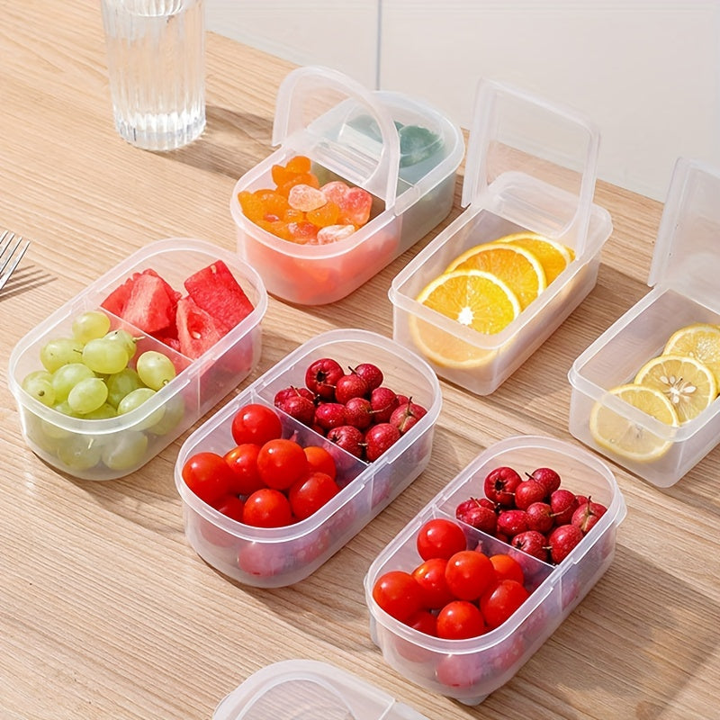 Plastic Refrigerator Storage Box for Cheese, Butter, Fruit, and Vegetables - Double Flap Fresh-keeping Container for Food Storage in Home Kitchen.