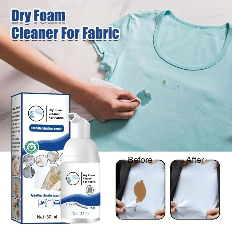 Foam dry cleaning agent for removing stains from curtains, carpets, and household items, including yellow stains on clothes and stubborn stains on down jackets.