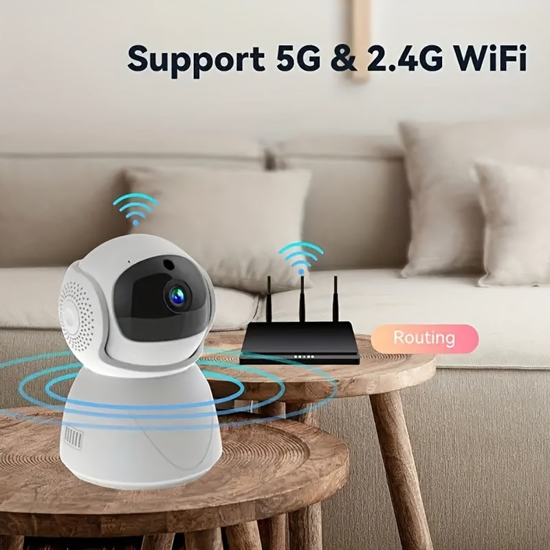 Stay connected and secure with our Smart Home Security Camera. With HD 1080P quality, WiFi connection, and easy One-Click Call feature, you can monitor your home effortlessly. The camera also features Auto Tracking, Infrared Night Vision, Motion Alerts