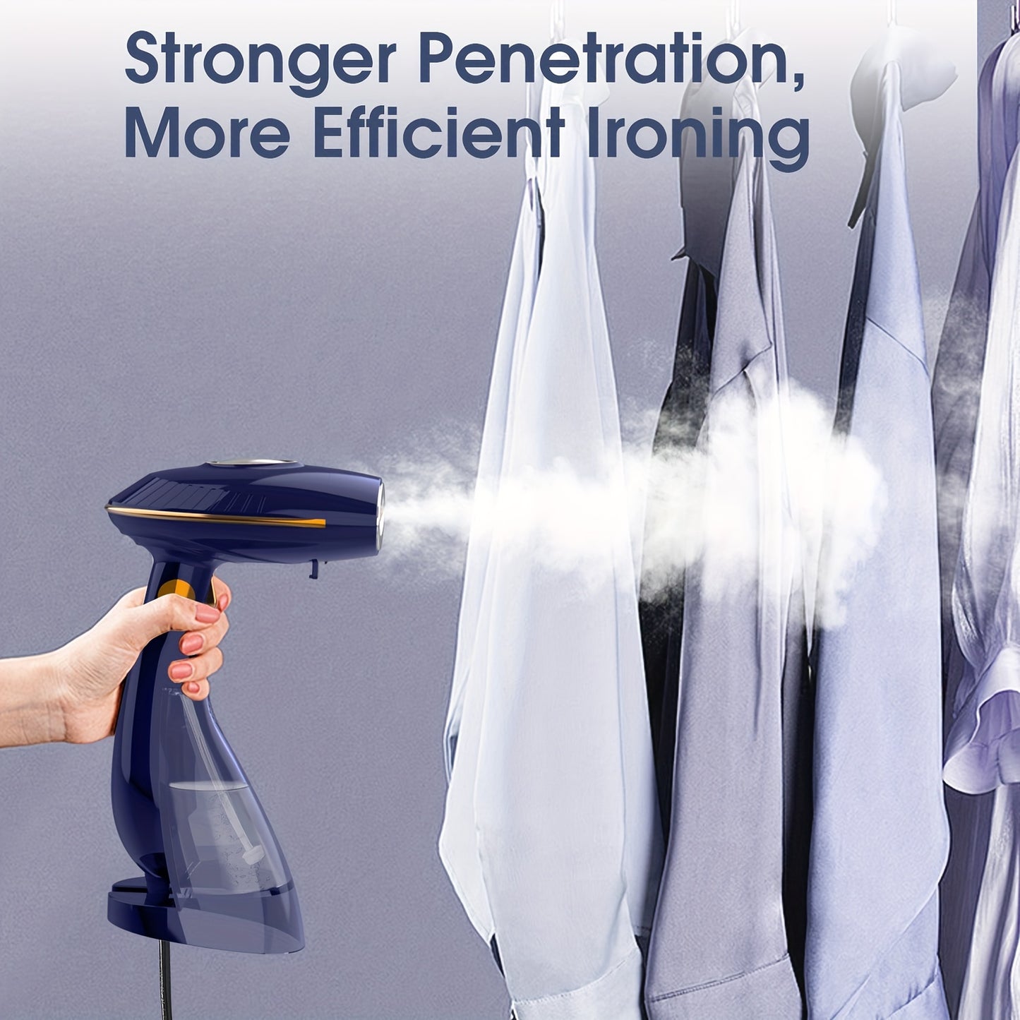 PANCERKA 1500W Portable Garment Steamer: Quick Heat-Up in 30s, Overheat Protection, Large Water Tank, Vertical Ironing, Steady Steam Output for Efficient Wrinkle Removal, European Standard