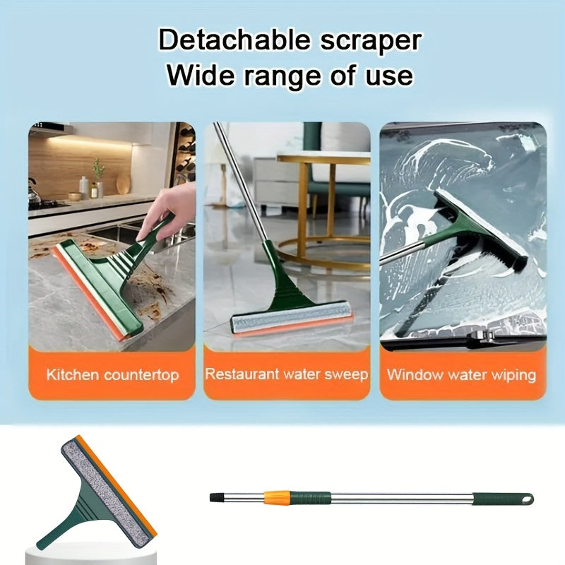 This special squeegee is designed for home use and is ideal for cleaning windows in high-rise buildings. Its double-sided scraping feature makes it perfect for tackling those hard-to-reach windows.