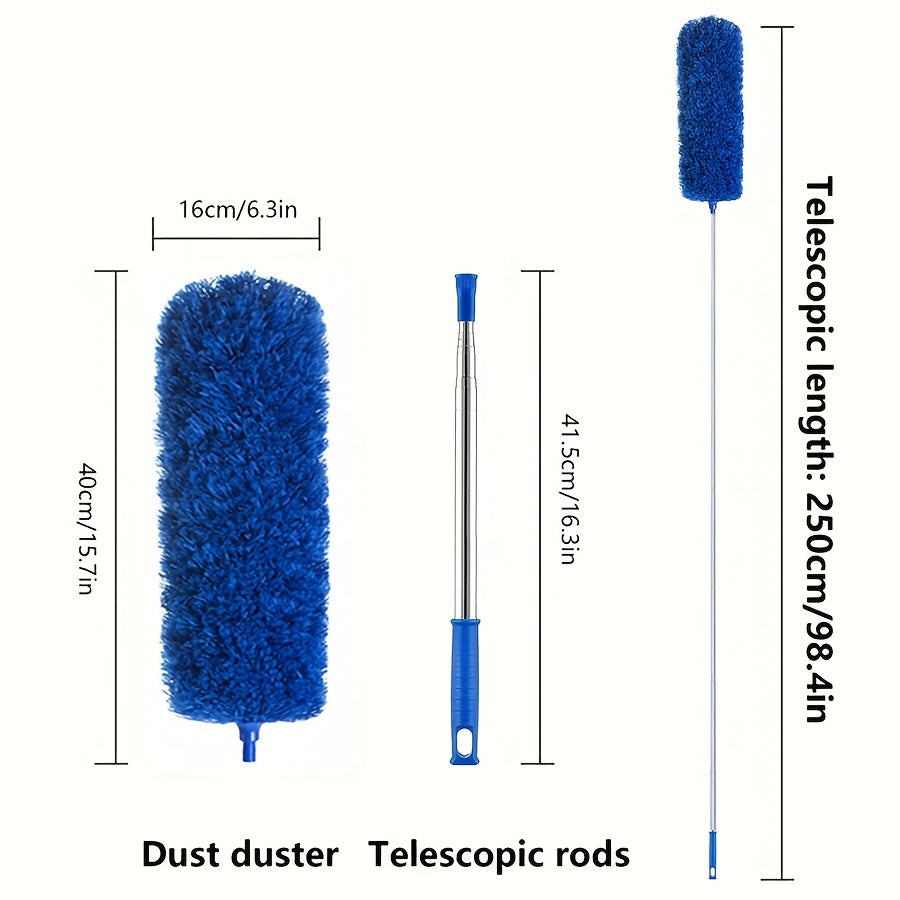 Ushbu ko'p funksiyali 1 dona Qo'shimcha Uzun Mikrofiber Qush Pichog'i 100 dyuymli Telescoping Pol va Ot Junidan Yasalgan Boshga ega. Bu yuqori shiftlar, shift fanatlari, jaluzilar va mebellarga batareyasiz yetib borish uchun mukammaldir. Mustahkam metall