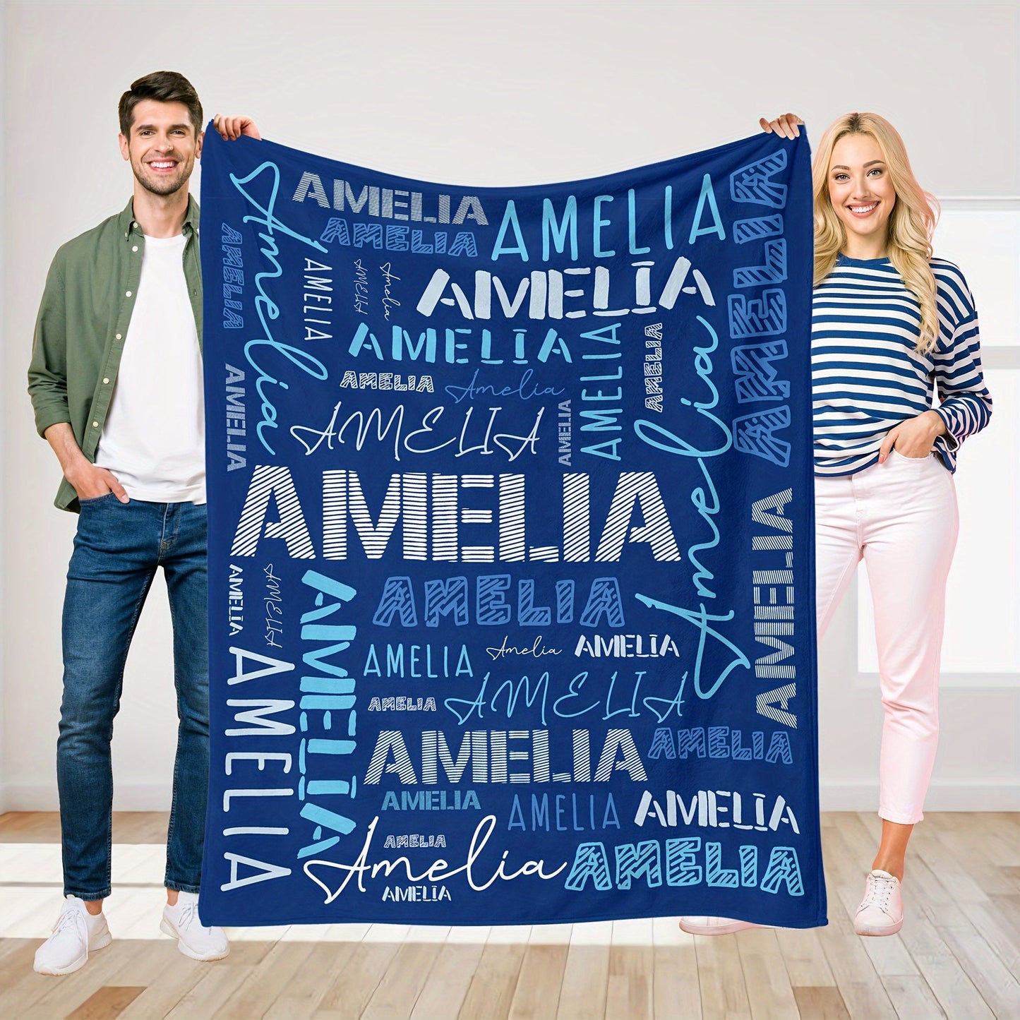 Personalized Flannel Blanket with Custom Name - Luxuriously Soft, Versatile for All Seasons | Great Gift for Adults | Perfect for Home, Outdoor Dining, and On-the-Go, Snug and Ready for Any Adventure