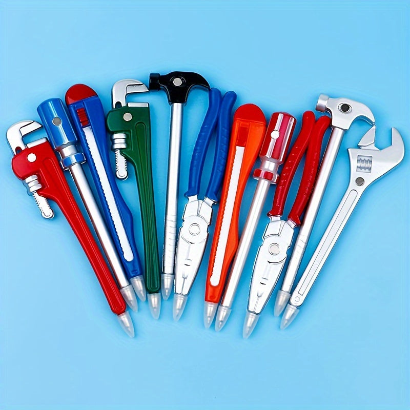 11pc tool design ballpoint pen, creative stationery gift pen with wrench, pliers, screwdriver, and hammer