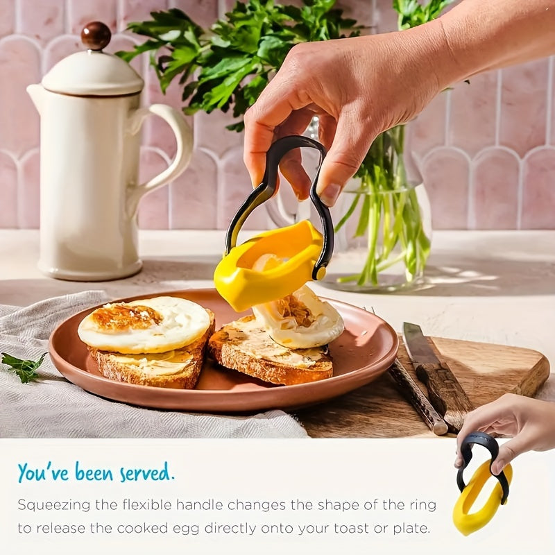 Get perfect breakfast pancakes, bread rolls, and omelets with ease using our 2-piece Premium Non-Stick Egg Rings. These rings feature a 360° flip handle for effortless cooking, leakproof design, and easy food release. An essential kitchen gadget for home