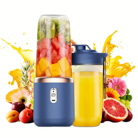 This portable juicer is USB rechargeable and cordless, making it easy to use on-the-go. It comes with 2 cups and a sports lid, making it perfect for smoothies and shakes both in the kitchen and while traveling.