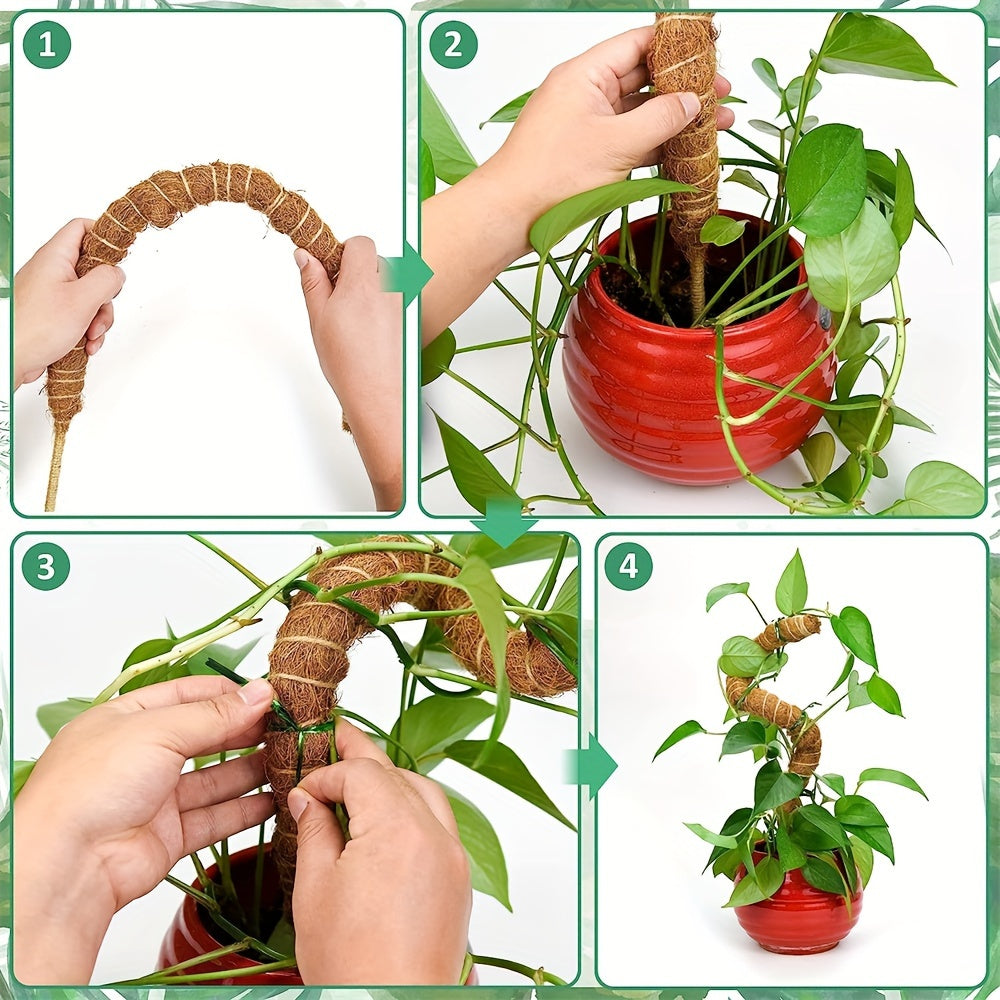 DIY Bendable Coconut Brown Plant Climbing Pole