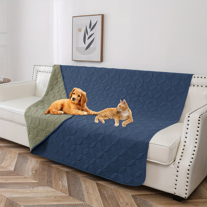 Waterproof dog bed cover with non-slip backing, stain resistant pet blanket for furniture, couch & sofa protection, ideal for small to medium breeds.