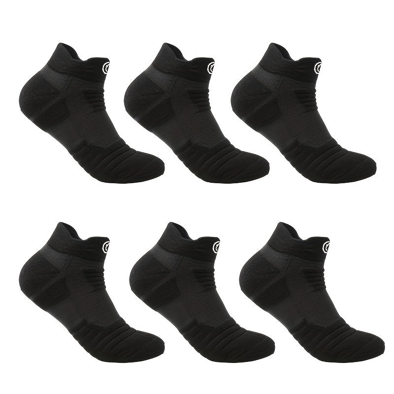 Set of 6 men's low-cut sport socks with anti-odor and sweat absorption technology, perfect for daily and outdoor activities in spring and summer.