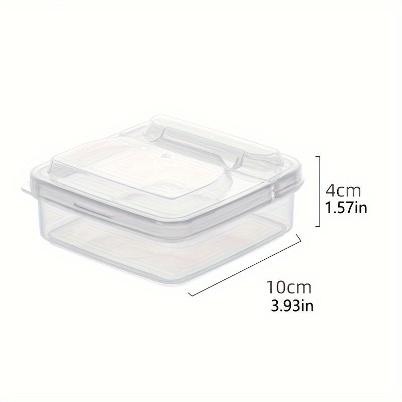 A single package of Polypropylene Cheese Storage Container features a flip top lid and is made of reusable, rectangle multipurpose plastic. This fridge organizer must be hand washed to maintain its quality. It helps keep your cheese fresh and delicious