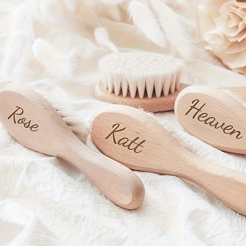 Custom Engraved Baby Hair Brush | Shower Gift for Newborns | Personalized Baby Brush Keepsake | Thoughtful Presents for New Parents | Ideal Gift for Baby Boys or Girls | Perfect for Christmas, Halloween, or Thanksgiving