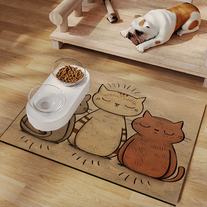 1pc Cute Cat Pet Placemat for Cats and Dogs, Suitable for All Seasons and Easy to Care.