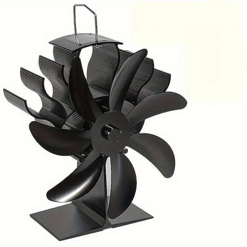 7 Blade Fireplace Fan that runs on heat - Distributes air efficiently, operates silently, simple to install, made of durable rust-resistant metal, no need for electricity or batteries for use with freestanding stoves.