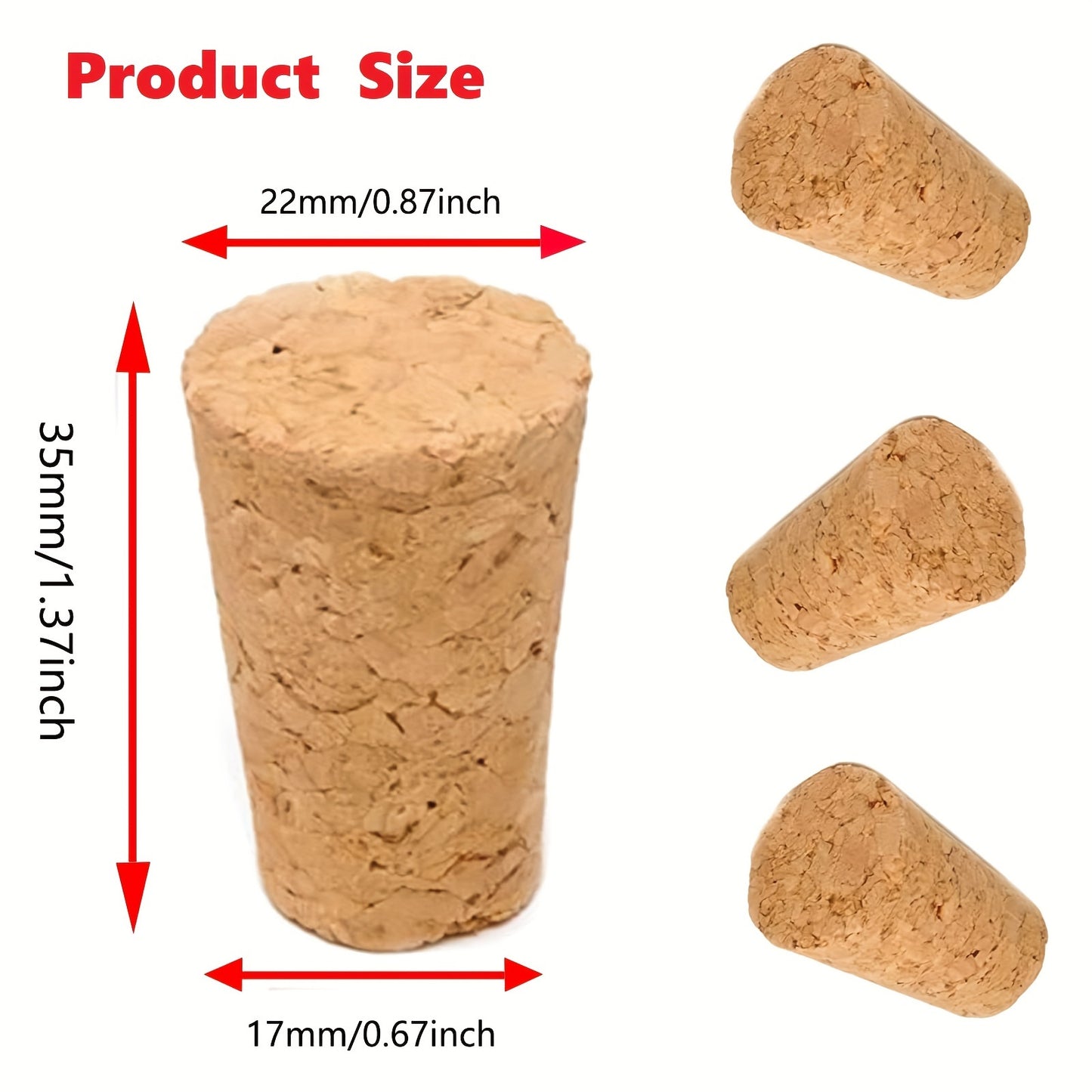 30 natural soft wood cork stoppers for wine and beer bottles, leakproof and ideal for DIY crafts.