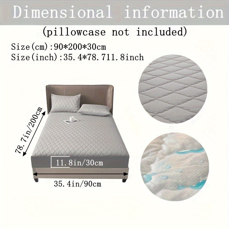 Ultra-Soft Geometric Embossed Waterproof Fitted Sheet - Deep Pocket, Pillowcase and insert not included, Ideal for Bedroom and Guest Room, Great Christmas Gift.