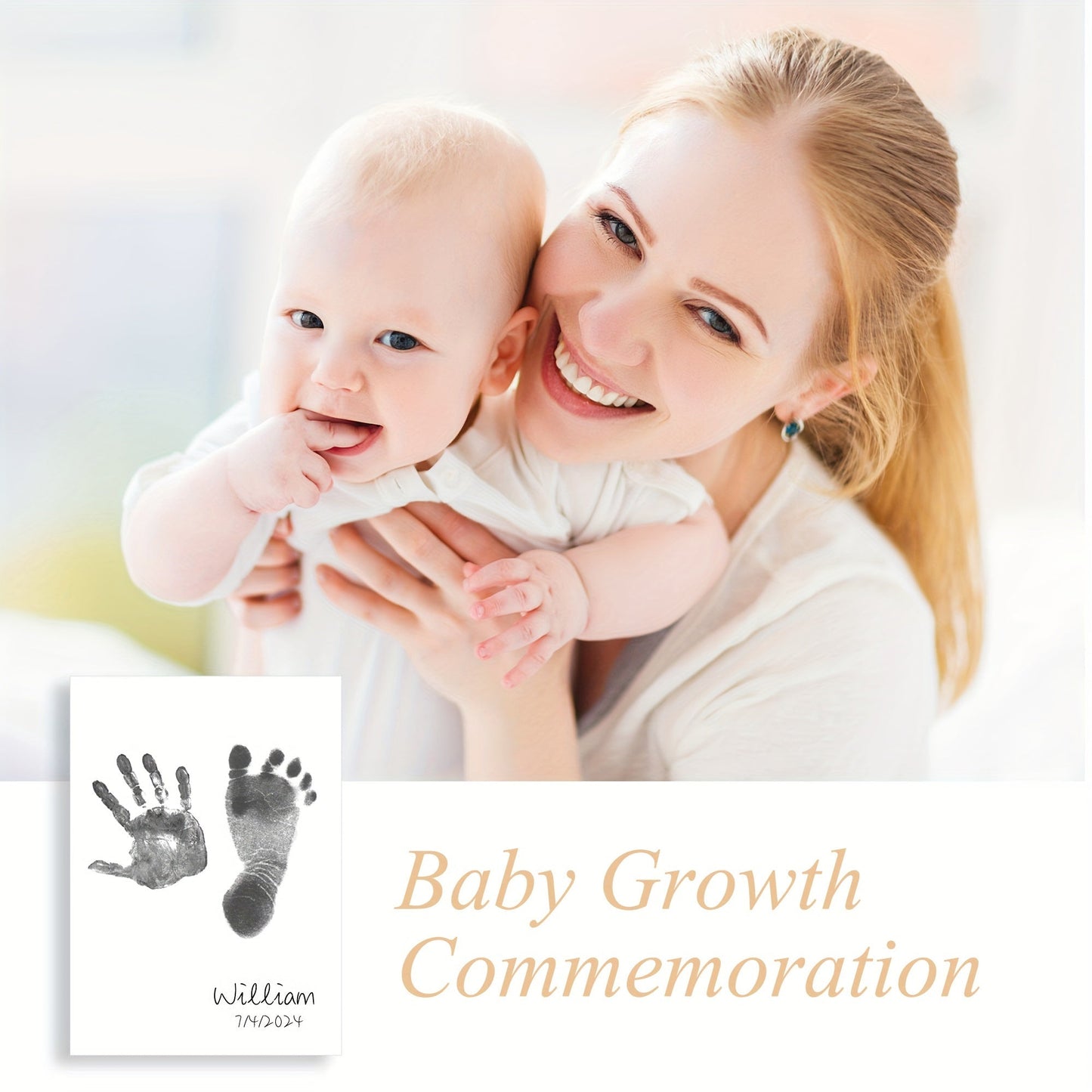 Capture the precious memories of your child's hand and footprints with the Ai Bei Parent Co Inkless Hand and Footprint Kit. Made from safe and non-toxic silicone, this kit is easy to use with no mess. Perfect for milestone memories and home decor.