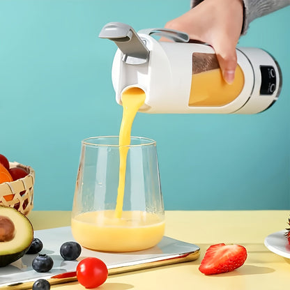 The Portable USB Rechargeable Mini Blender and Juicer is a convenient option for fresh juice anytime. With 3 modes, a digital display, and 12 blades, this blender has a 15.22 oz capacity and is easy to clean. It is travel-friendly, made of plastic, and