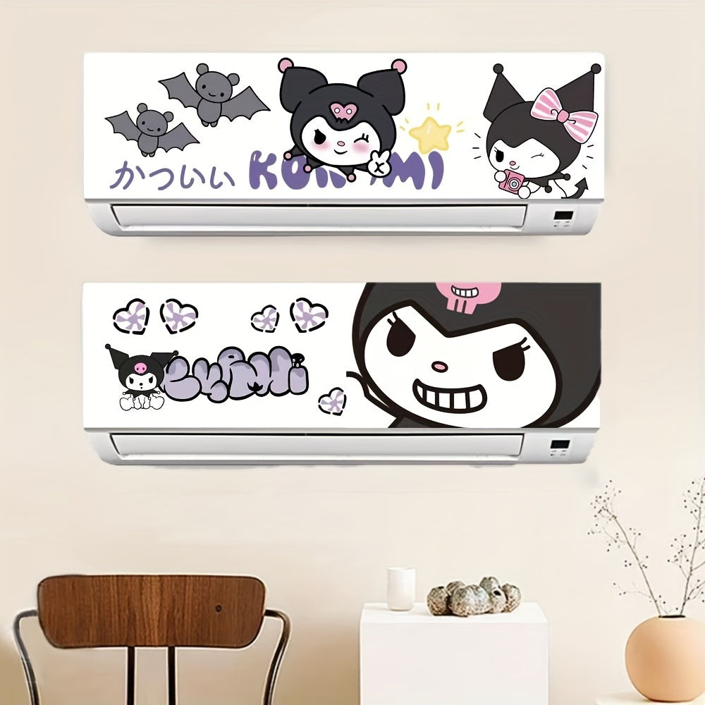 Enhance your air conditioner with a cute cartoon-themed decal sticker made of PVC material. This decorative adhesive accessory requires no electricity and adds a fun touch to your AC unit.