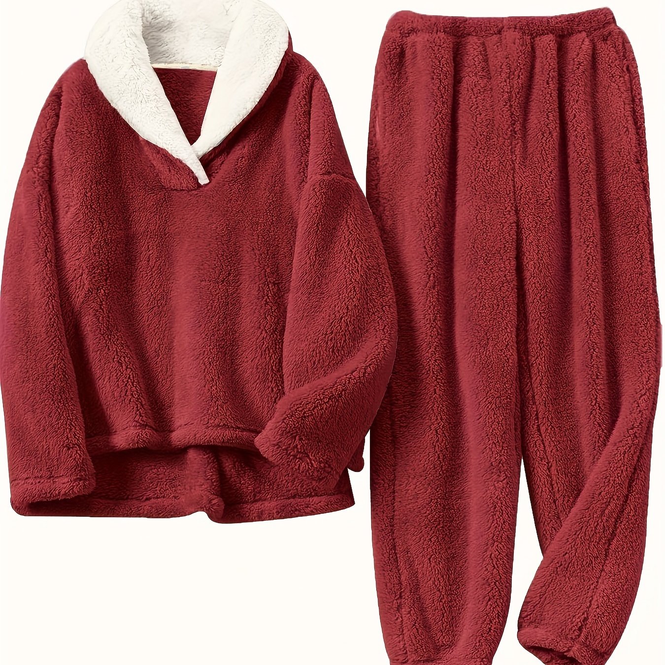 Cozy Flannel Loungewear Sets for Women, Long Sleeve Tops & Pants