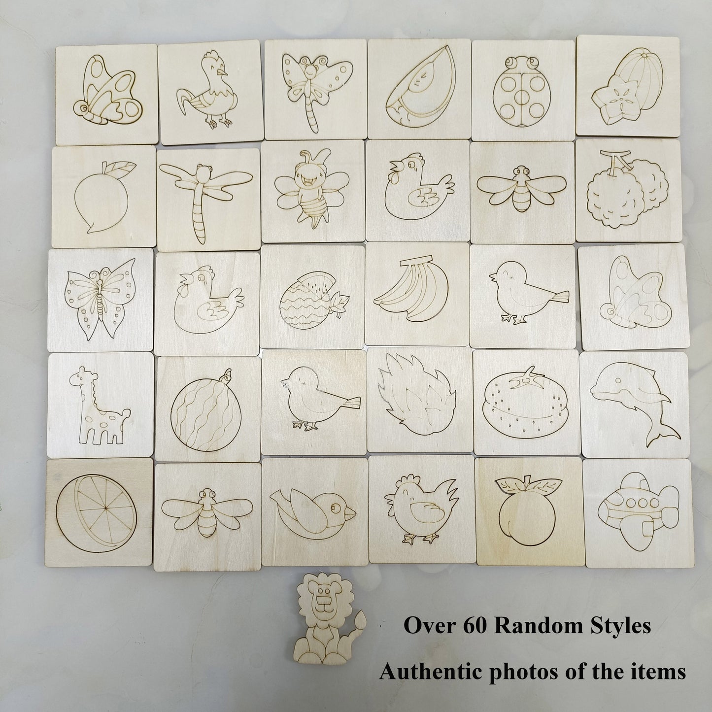 20 wooden drawing stencils for educational gift