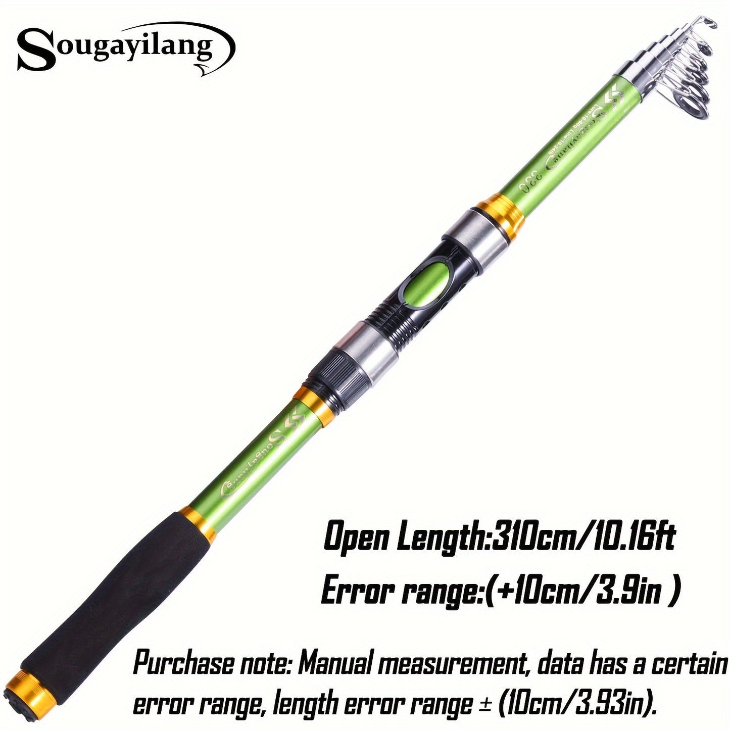 Sougayilang Telescopic Fishing Rod is a portable, durable fiberglass rod with medium action and extendable length for versatile saltwater fishing.