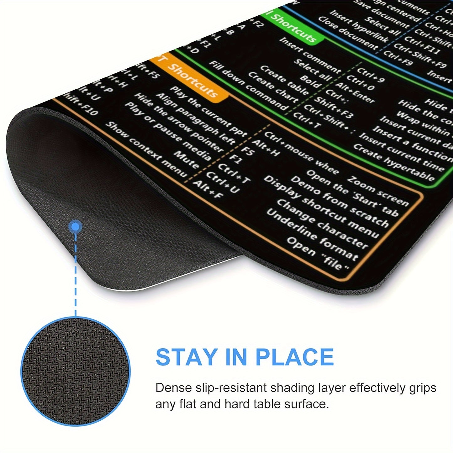 Women and girls designed gaming mouse pad, non-slip rubber mat for office computers and laptops measuring 9.45*7.87*0.12inch/ 24*20*0.3cm.