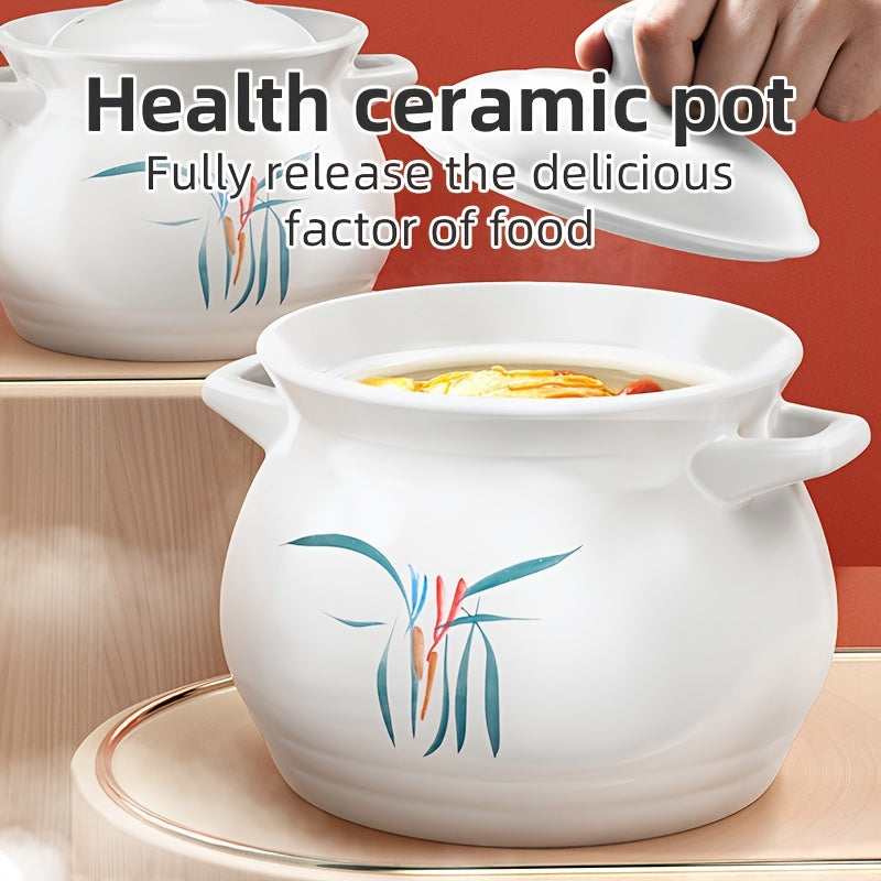 1 piece of Chinese White Soup Pot with 4 Liters capacity, perfect for outdoor camping and cooking. A must-have kitchen gadget that is essential for any kitchen, along with other kitchen utensils and accessories.