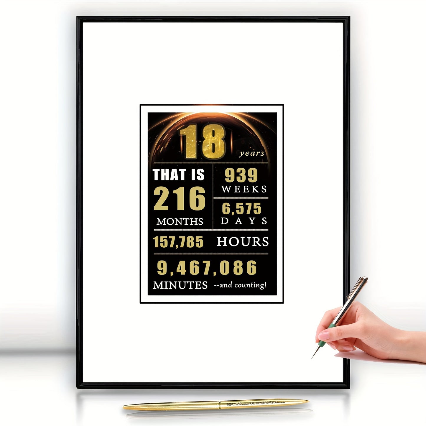 Funny 18th Birthday Decorations: Unframed Signature Board Guest Book, Prank Gifts, Signed Poster for Men or Women. Great for Anniversaries and Party Decor.