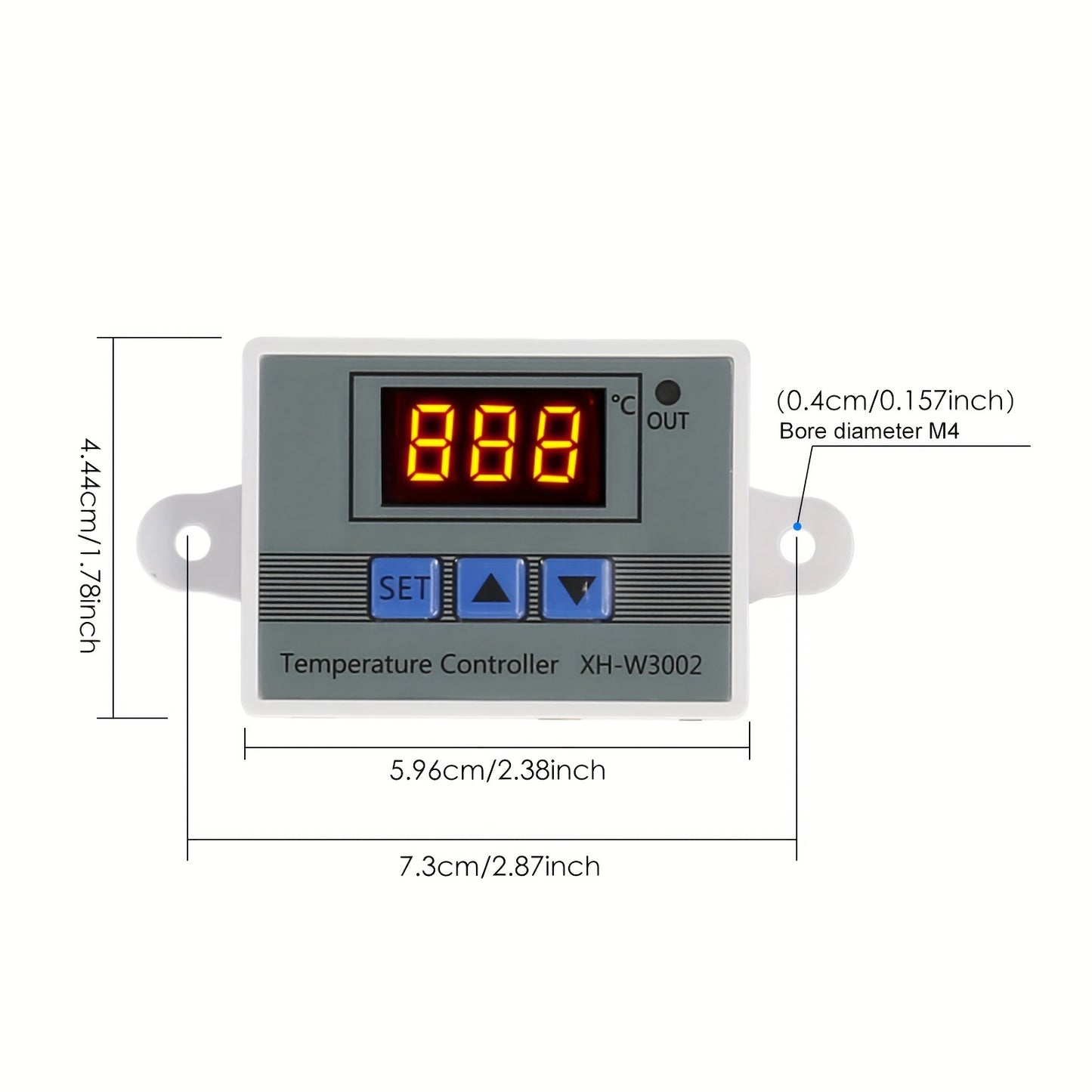 Raqamli LED Harorat Boshqaruvchisi XH-3002, 10A Termostat Regulyatori LCD Ko'rsatkich bilan, Dengiz Mahsulotlari Mashinalari va Sanoat Foydasi Uchun, AC110V~220V, Oson O'rnatish, Oq va Kulrang, Uy Termostati.