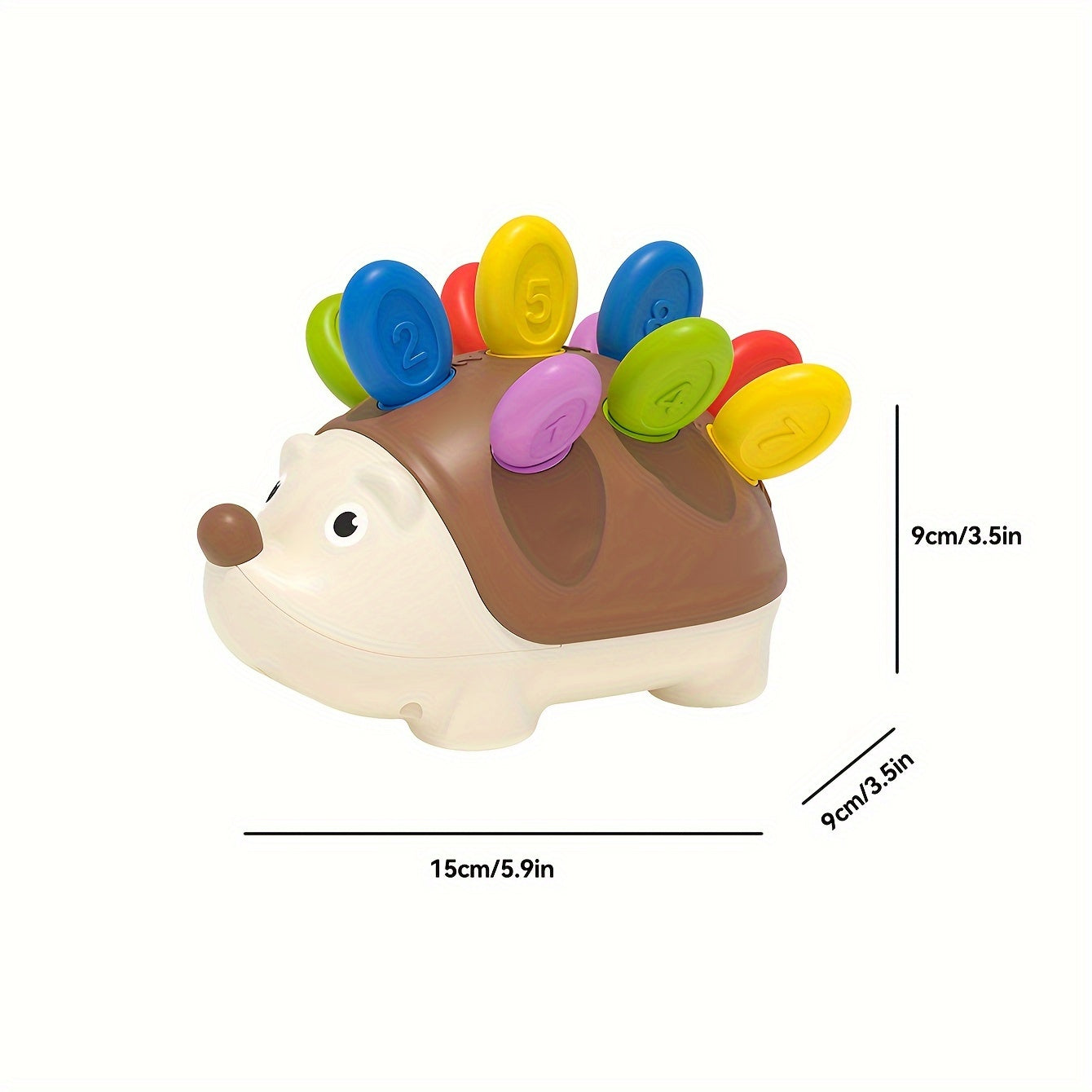 Children's Hedgehog Puzzle Toy - Color & Number Matching, ABS Material, Cartoon Animal Design