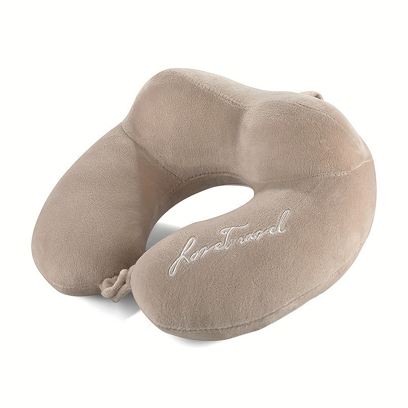 1 piece of a U-shaped pillow for neck and cervical spine support, suitable for napping in the office, students, traveling by plane or boat, or driving.