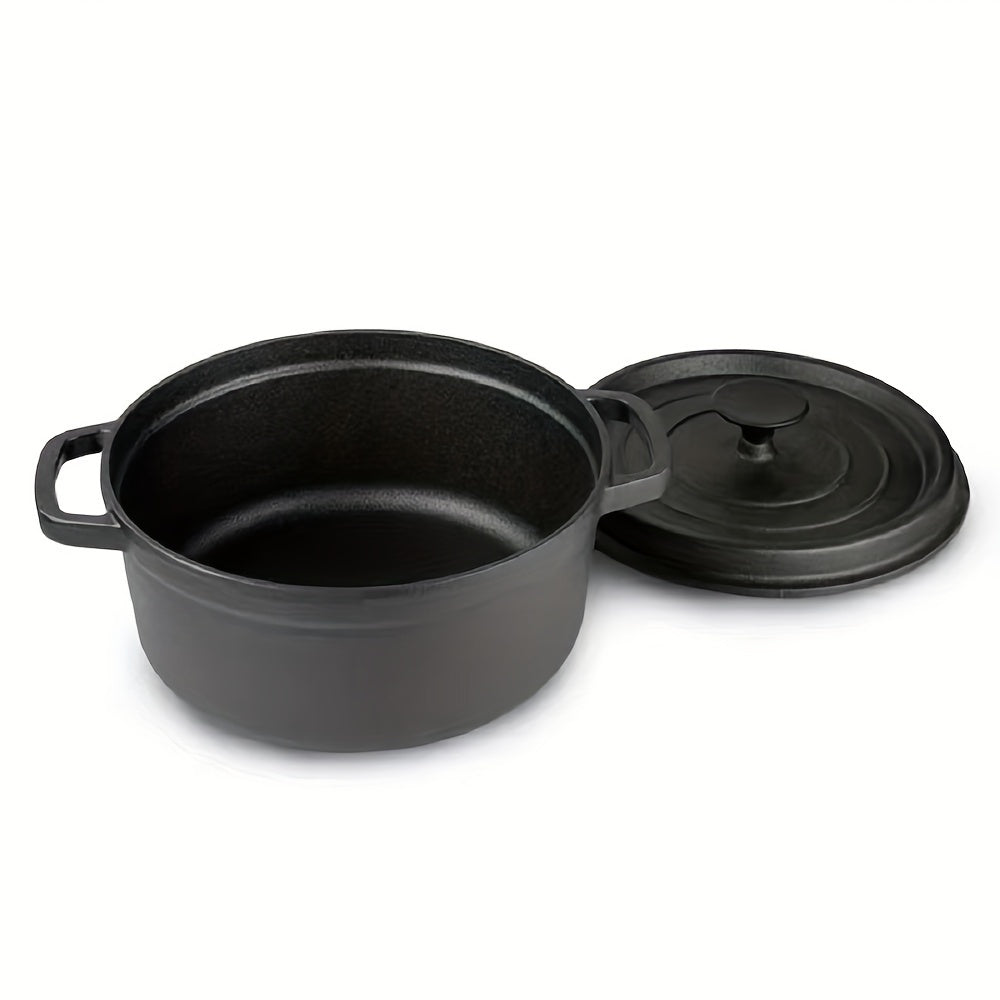 Dual-handled Cast Iron Stew Pot - Versatile, Non-Stick & Easy to Clean - Ideal for Soups and More - 22cm, 24cm, 26cm Sizes Available