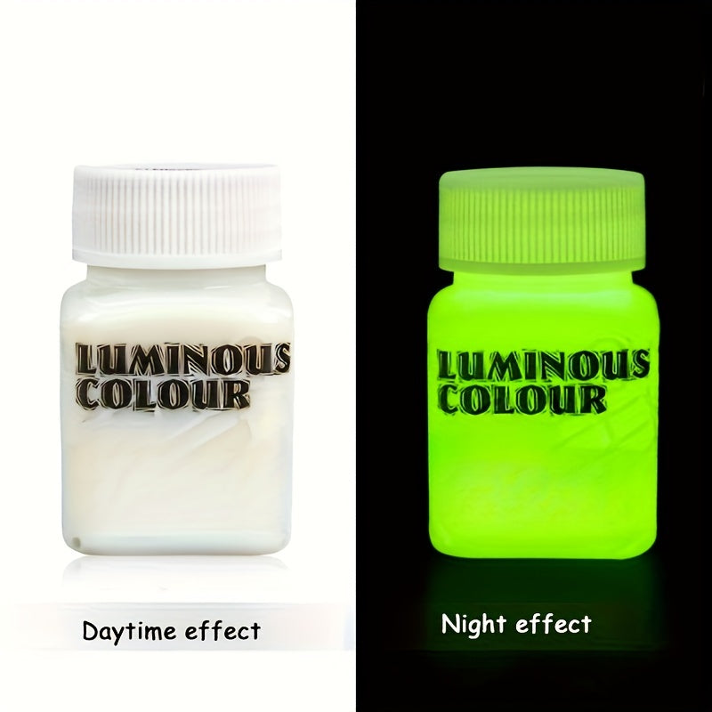 Vibrant glow-in-the-dark acrylic paint for DIY projects and crafts, 1.96oz.