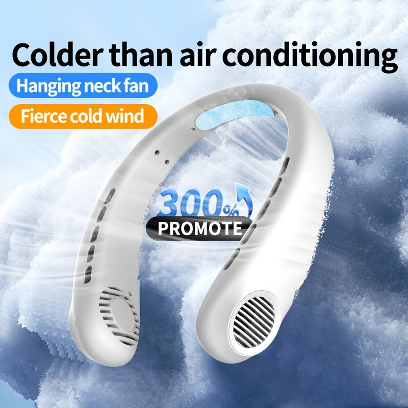 Stay cool and stylish with the 2025 USB neck fan. This portable fan features 5-speed turbo wind, long battery life, and a digital display. Perfect for sports, travel, and back to school.