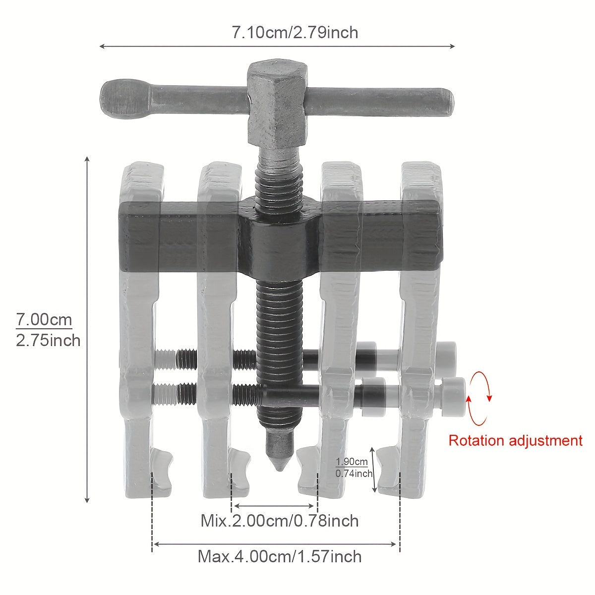 Adjustable 2-Inch Double Jaw Bearing Tool for Loading and Unloading Bearings