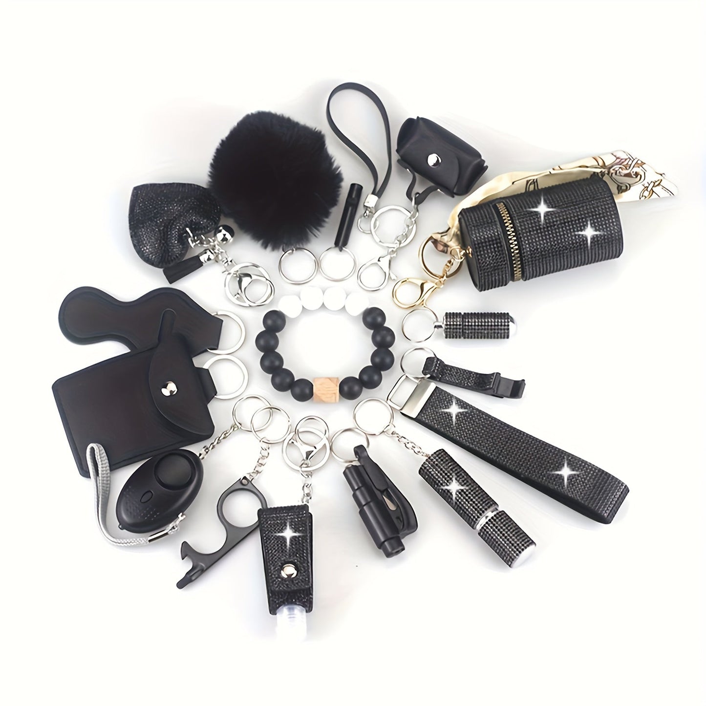 Get your hands on the complete 16-piece safety set, including a personal alarm and protective accessories, making it the perfect gift for women for everyday use.