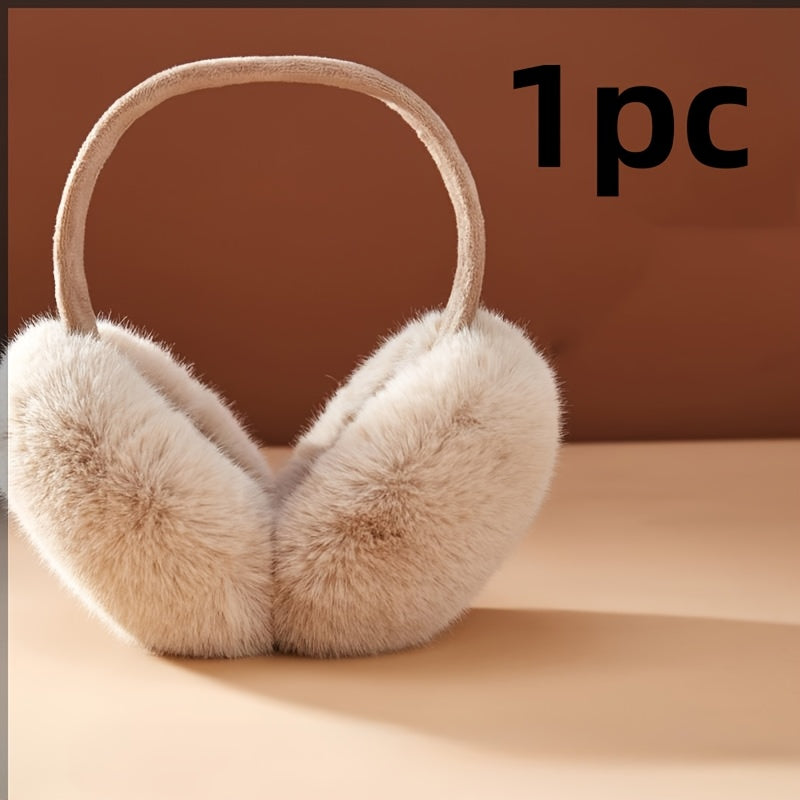 Cozy Foldable Earmuffs - Made from Stretchy, Hand-Washable Polyester for Winter Comfort & Fashion, with Ear Tips and Ear Bags included