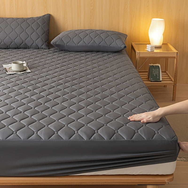 Waterproof Noiseless Embossed Mattress Protector with a 29.97cm Deep Fitted Cover, Dustproof and Thick Breathable Washable Incontinence Bed Sheet suitable for Single/Twin/Full/Queen/King Bed Sizes - Perfect for Bedroom, Guest Room, Apartment, or School