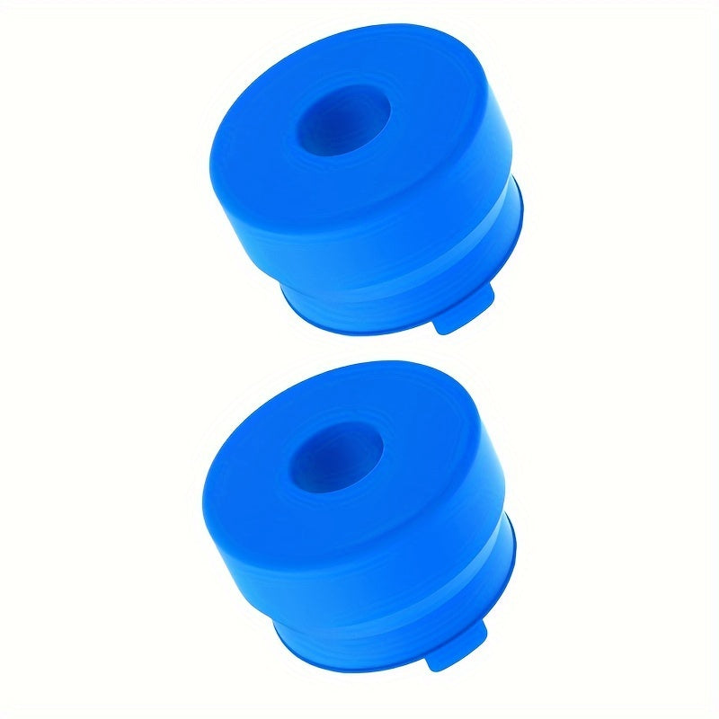 Food-grade silicone caps for various sized water jugs with wide mouths, anti-slip slot, thick plugs, and pull-tabs.