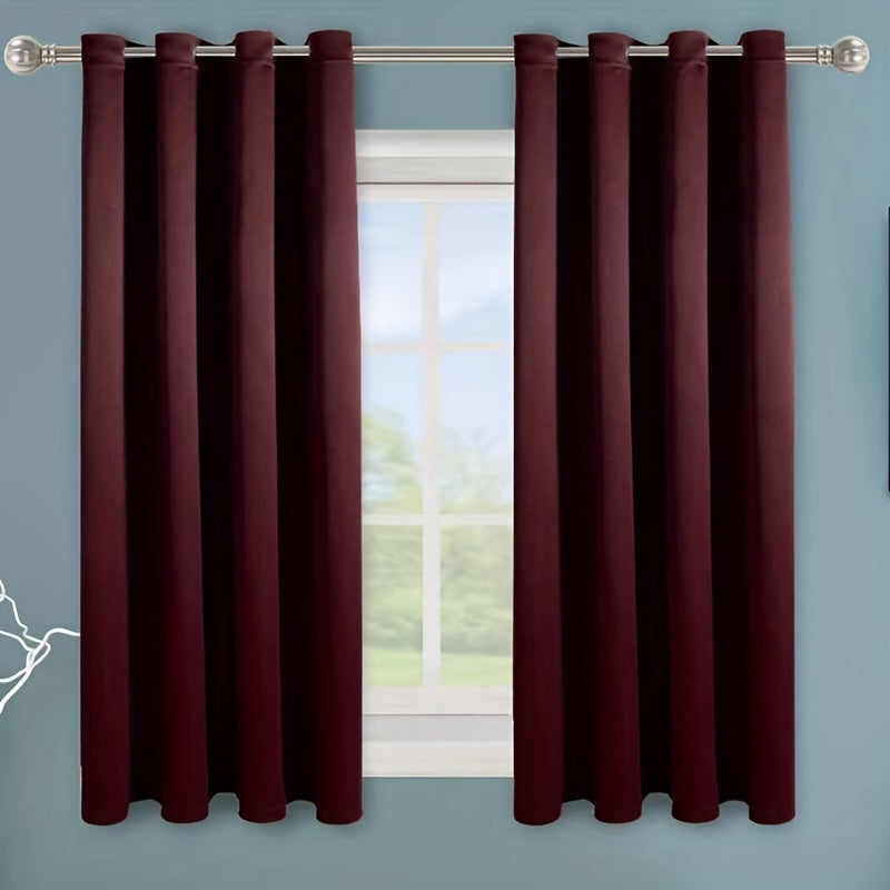 Enhance your space with this 1-panel blackout curtain in solid black color, designed to insulate against heat and cold, darken the room, and reduce incoming light. Perfect for adding style and functionality to your study, bedroom, kitchen, or living room