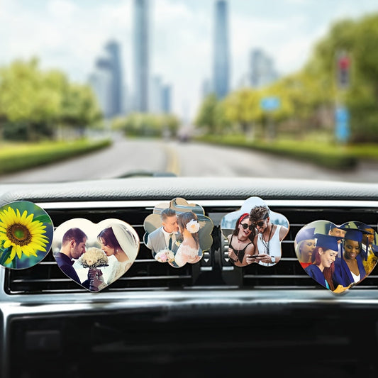 Customized Photo Decorations for Car Air Conditioner Vents, Personalized Interior Decor for Your Vehicle