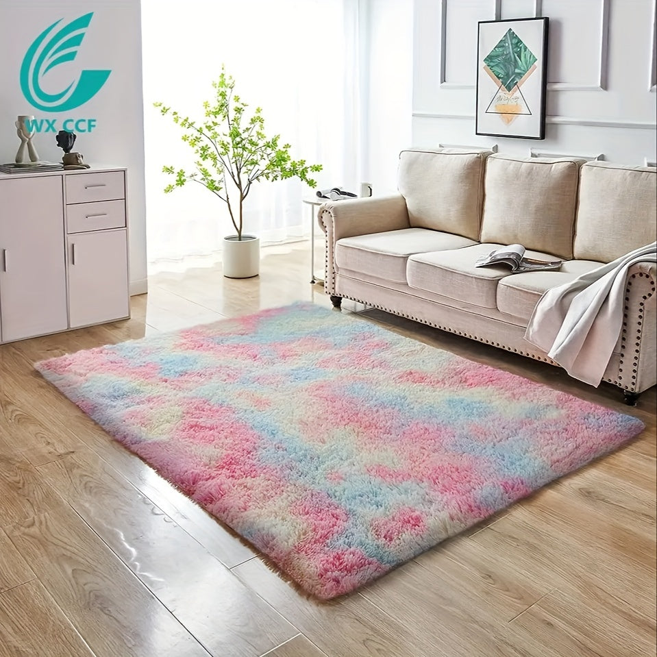 Super soft plush area rugs, perfect for living rooms and bedrooms. These shaggy rugs are fluffy and cozy, great for adding a touch of modern style to your home. Ideal for teens' bedrooms, dorms, or any room that needs a little extra warmth and comfort.