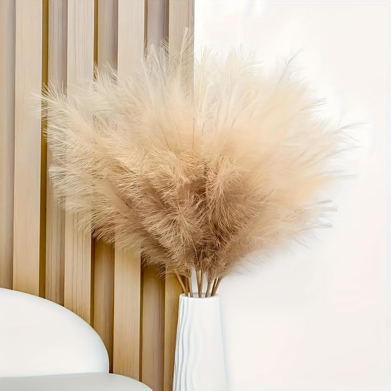 3 lifelike pampas grass decor pieces, 86.36cm fluffy faux pampas for boho home and wedding accents. Perfect for vases, bedrooms, offices, and cafes. Ideal gift for Valentine's, birthdays, and Mother's Day.