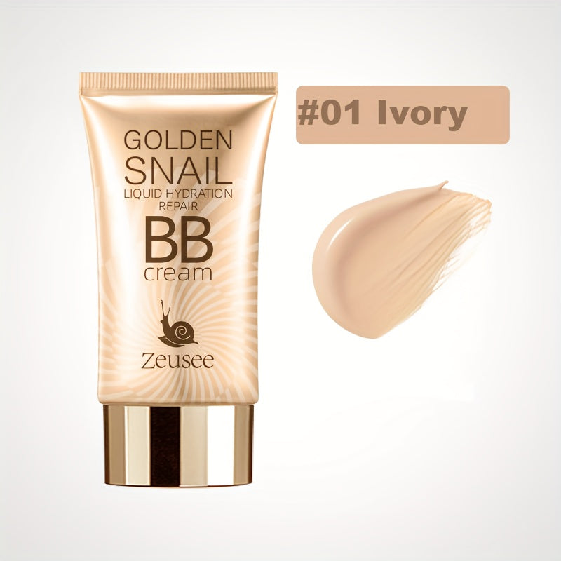 Golden Snail BB Cream: Moisturizing foundation primer, full coverage concealer for all skin types, matte finish, pore-hiding, blemish covering.