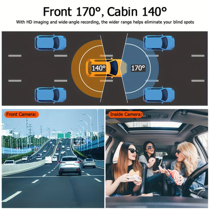 ZKCAMSPY HD 1080P Dash Cam for Cars with Wide Angle, Night Vision, G-Sensor, Loop Recording, and Motion Detection