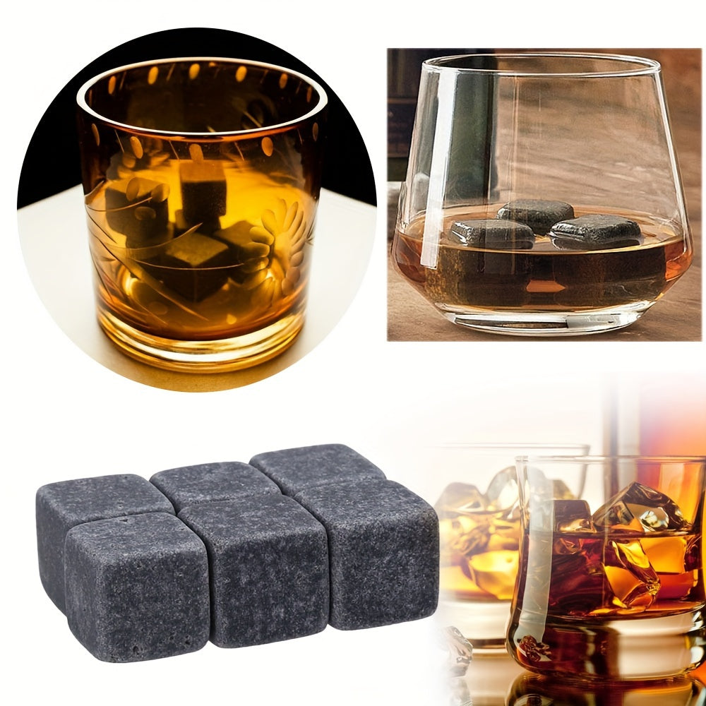 Reusable Whiskey Ice Stone Set, ideal for those who enjoy whiskey, makes a great gift for men, fathers, husbands, and friends celebrating their birthdays.