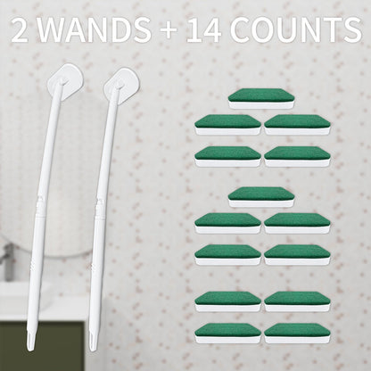 The Wall Cleaning Brush Daily Necessities Set includes sponges to enhance your cleaning experience. With super strong friction and fast foaming ability, these sponges can easily erase residual traces and make cleaning and maintaining hygiene a breeze.