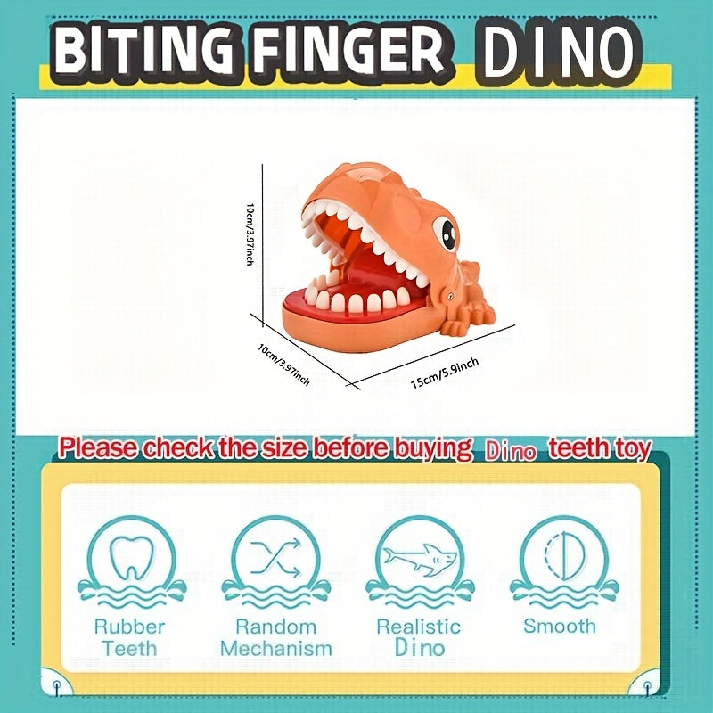 SINTCHTOIS Dino Dentist Teeth Game - Funny Prank Toy, Travel Size Challenge, Multiplayer Party Game, Durable Dark Brown PP Material