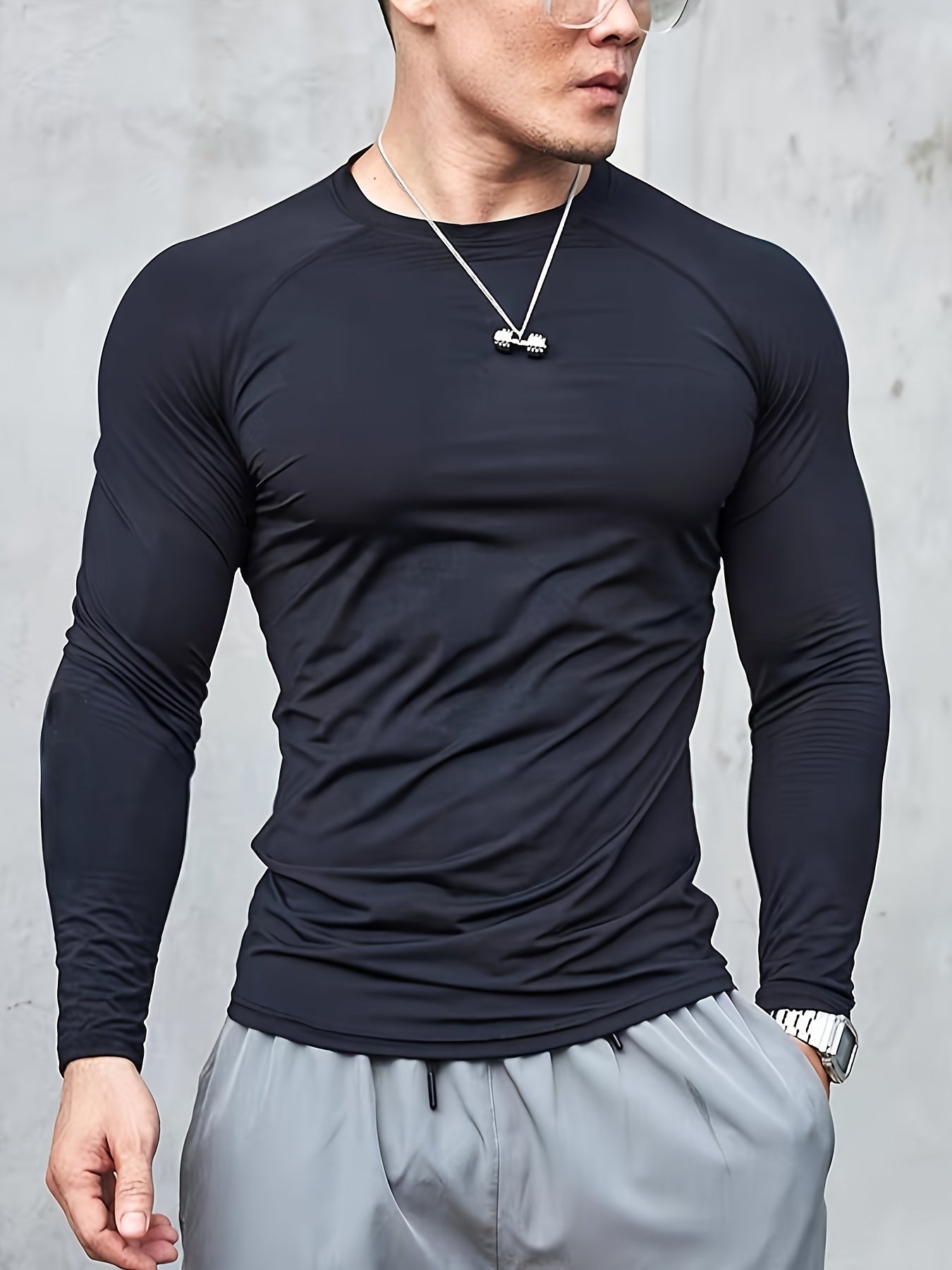 Men's summer trend long-sleeved shoulder-sleeve shapewear