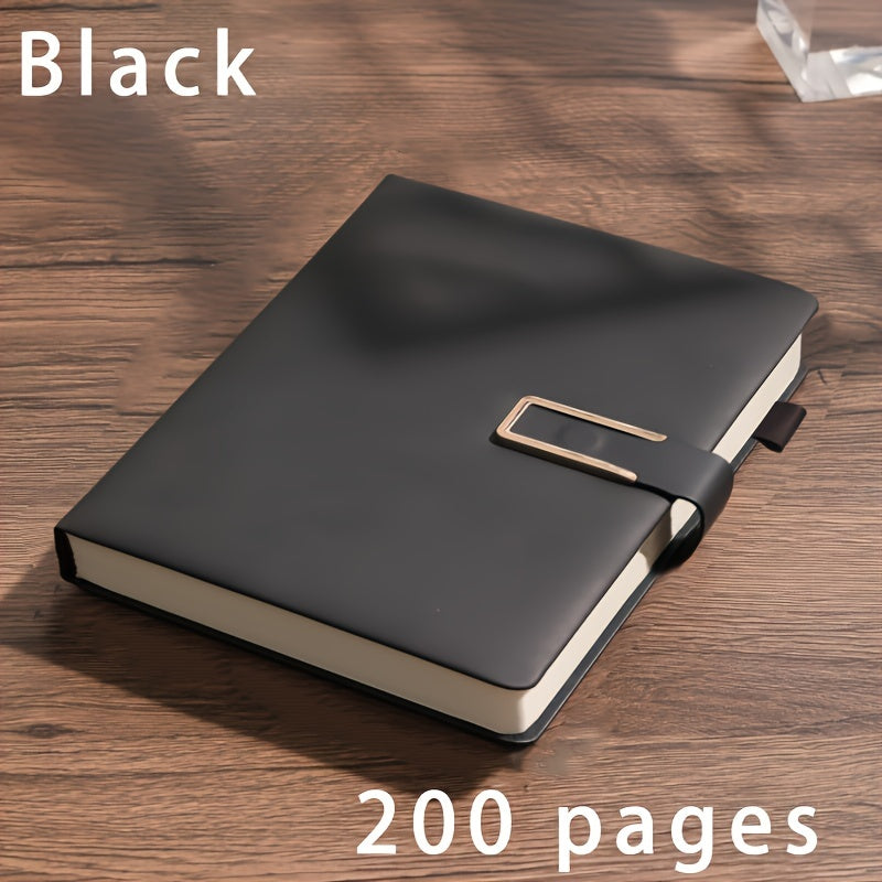 Customized A5 leather notebook with bookmark - Ideal for business and university use.